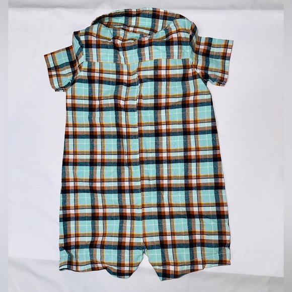 Carter’s Baby Boy Plaid Romper * (B7) - Picture 2 of 4